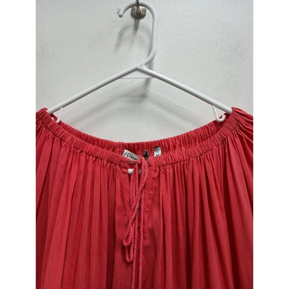 Patrizia Luca Womens Blouse Top Medium Pink Crochet BOHO Peasant Flare Sleeve - Picture 2 of 11